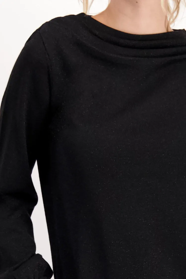 Lurex Boat Neck Pullover