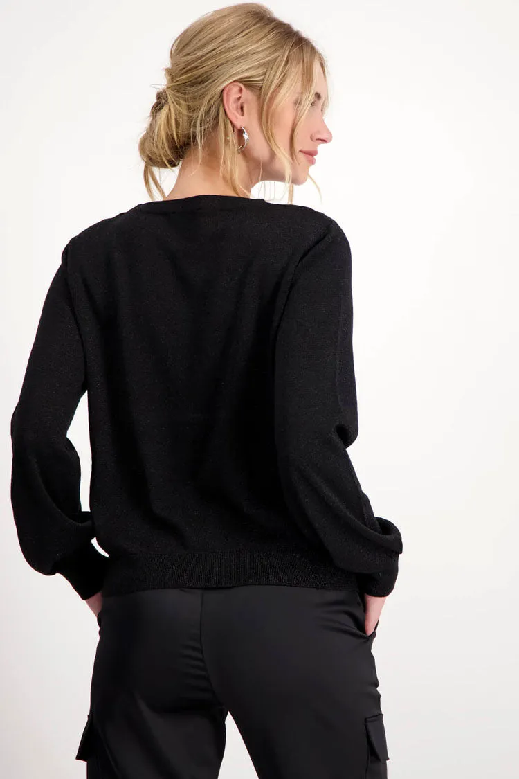 Lurex Boat Neck Pullover