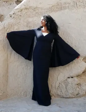 Market Priestess Sleeve Empire Pencil Long Dress