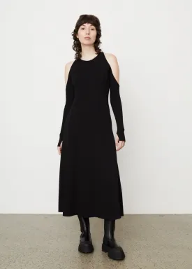 Melange Open Back Midi Dress