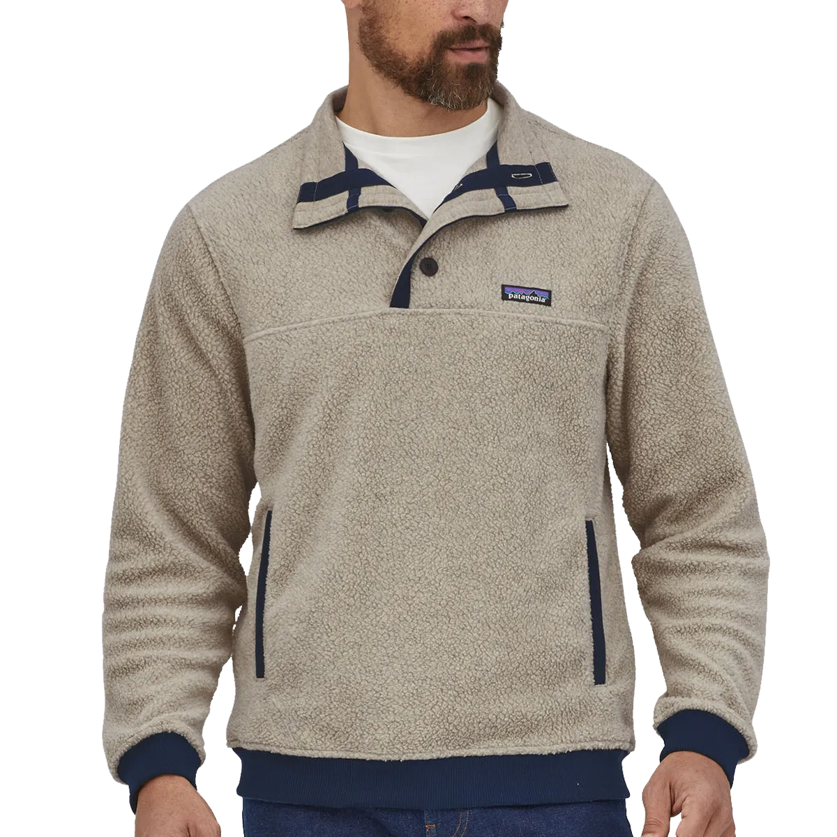 Men's Shearling Button Pullover