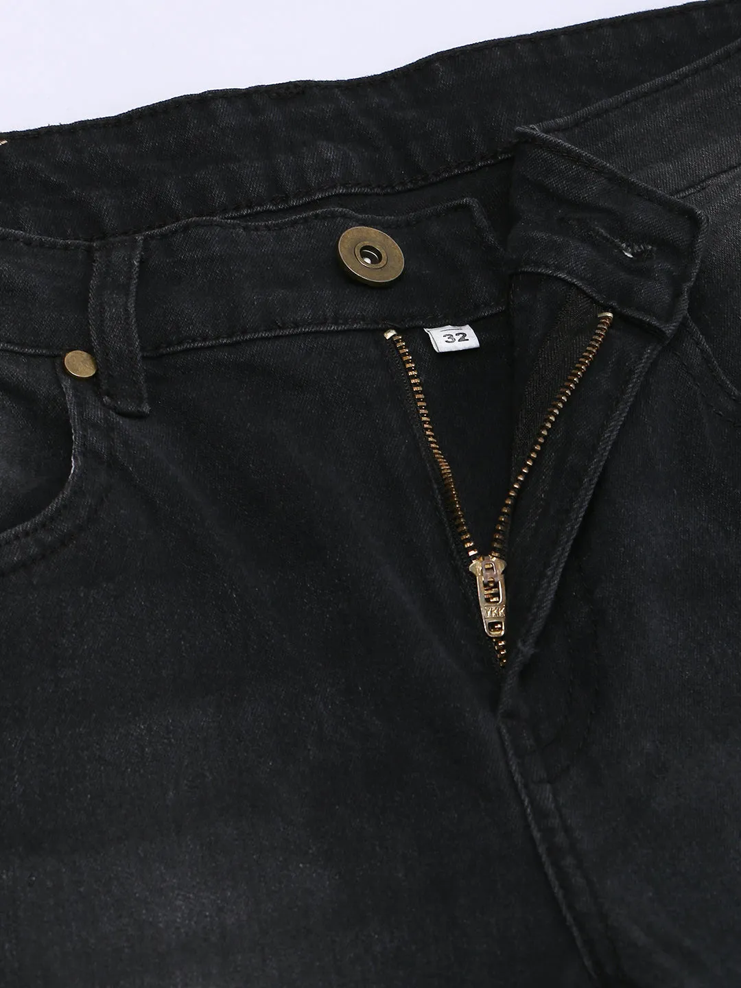 Men's Slim Fit Black Stretchable Denim Jeans (Black)