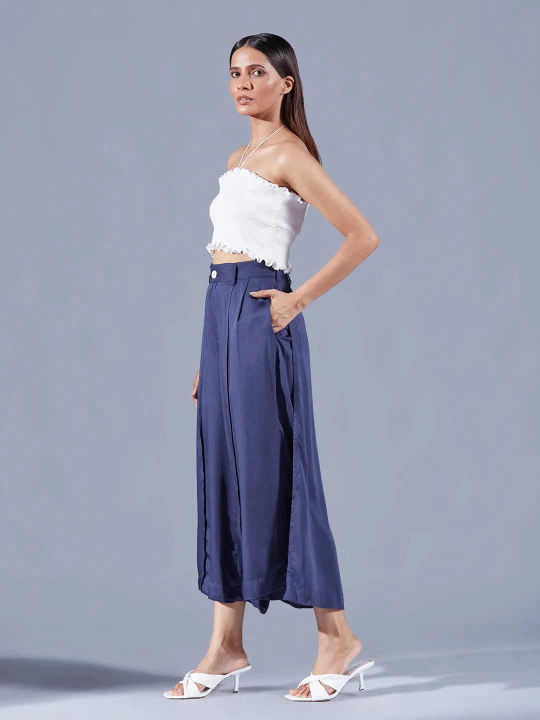 MIDNIGHT BLUE LAYERED CULOTTES