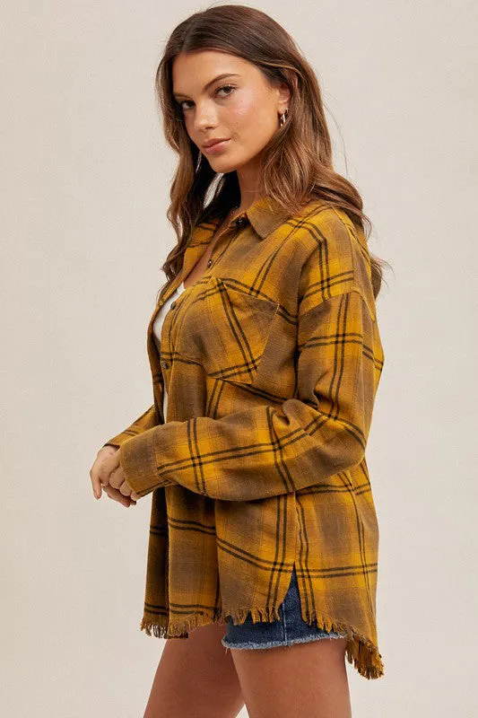 Mustard Plaid Shirt - FINAL SALE