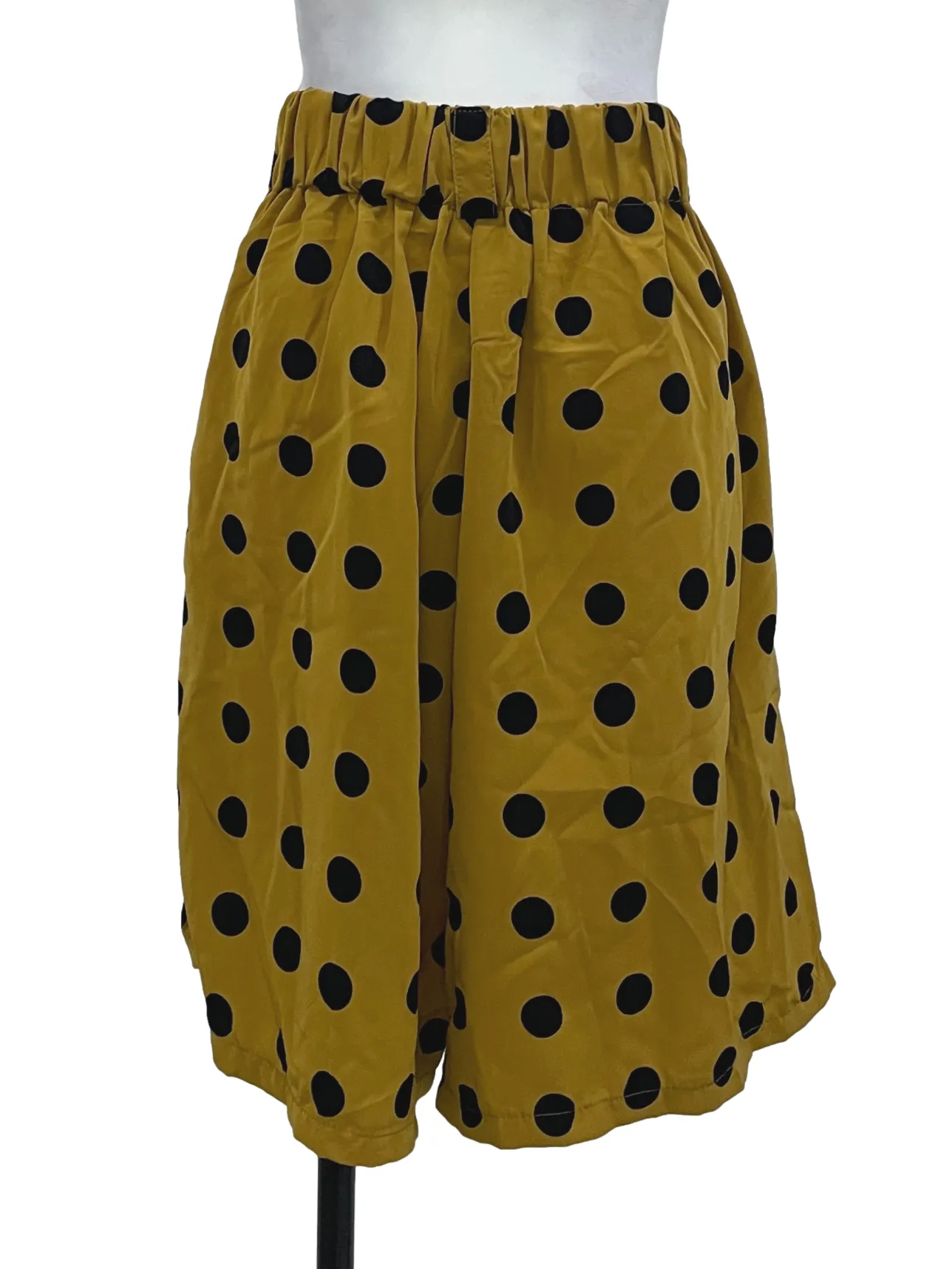 Mustard Polka Dots Short Culottes