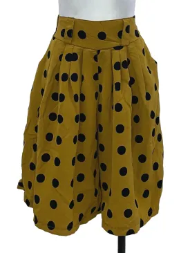 Mustard Polka Dots Short Culottes