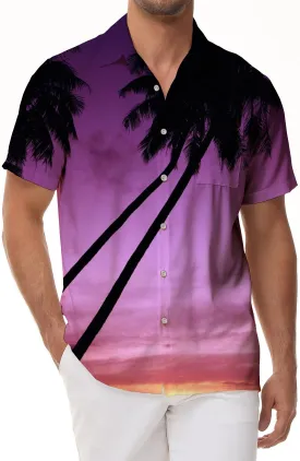 New Beach Casual Style Men's Pattern Short Sleeve Button Shirt Casual Vacation Seaside Summer Fashion Shirt Button Shirt