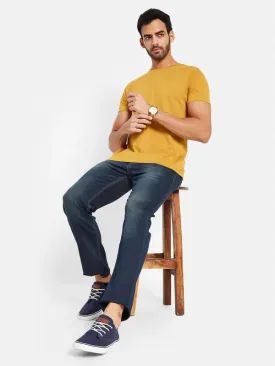 Octave Men Mid Rise Bootcut Clean Look Light Fade Stretchable Jeans