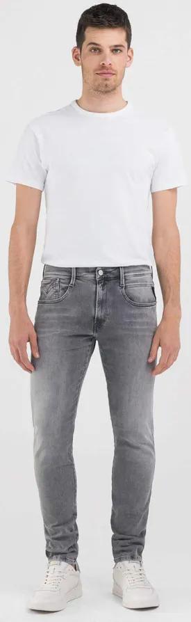 Replay Anbass Hyperflx Grey Wash Jeans For Men