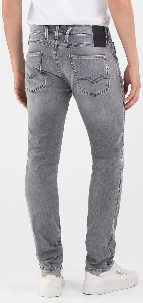 Replay Anbass Hyperflx Grey Wash Jeans For Men