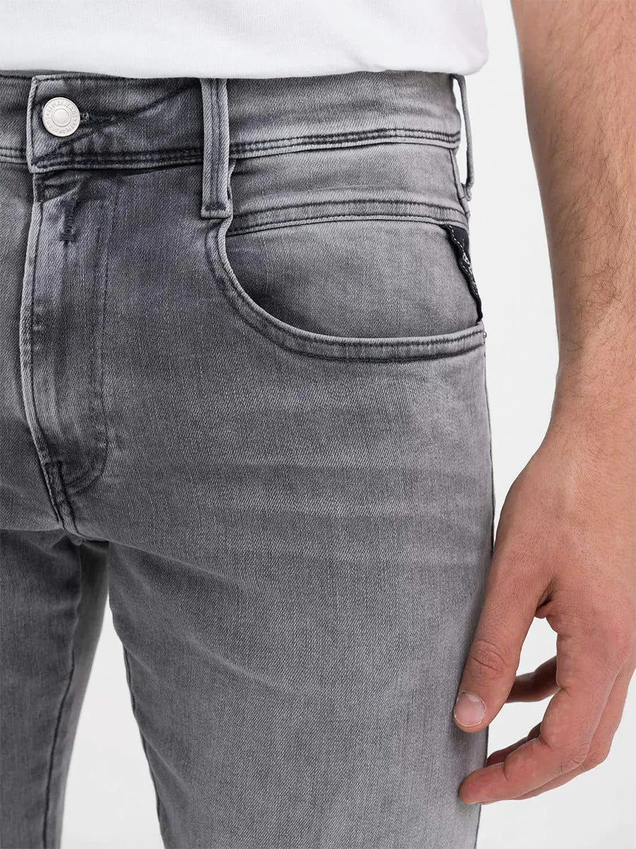 Replay Anbass Hyperflx Grey Wash Jeans For Men