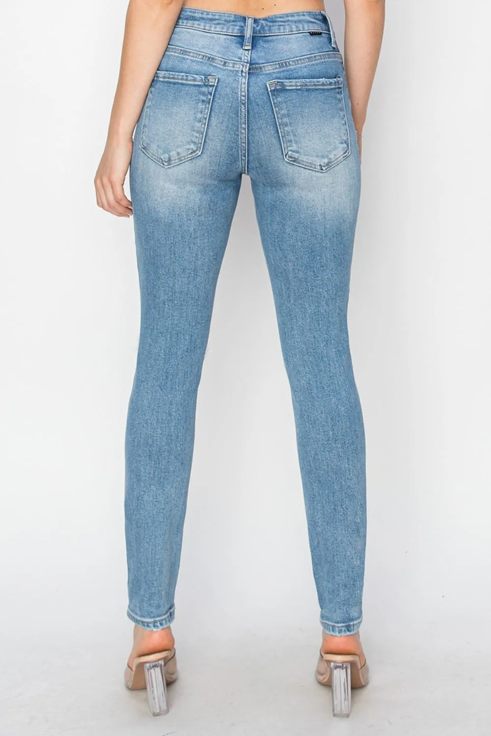 Risen | High Rise Skinny Jeans | Rubies   Lace