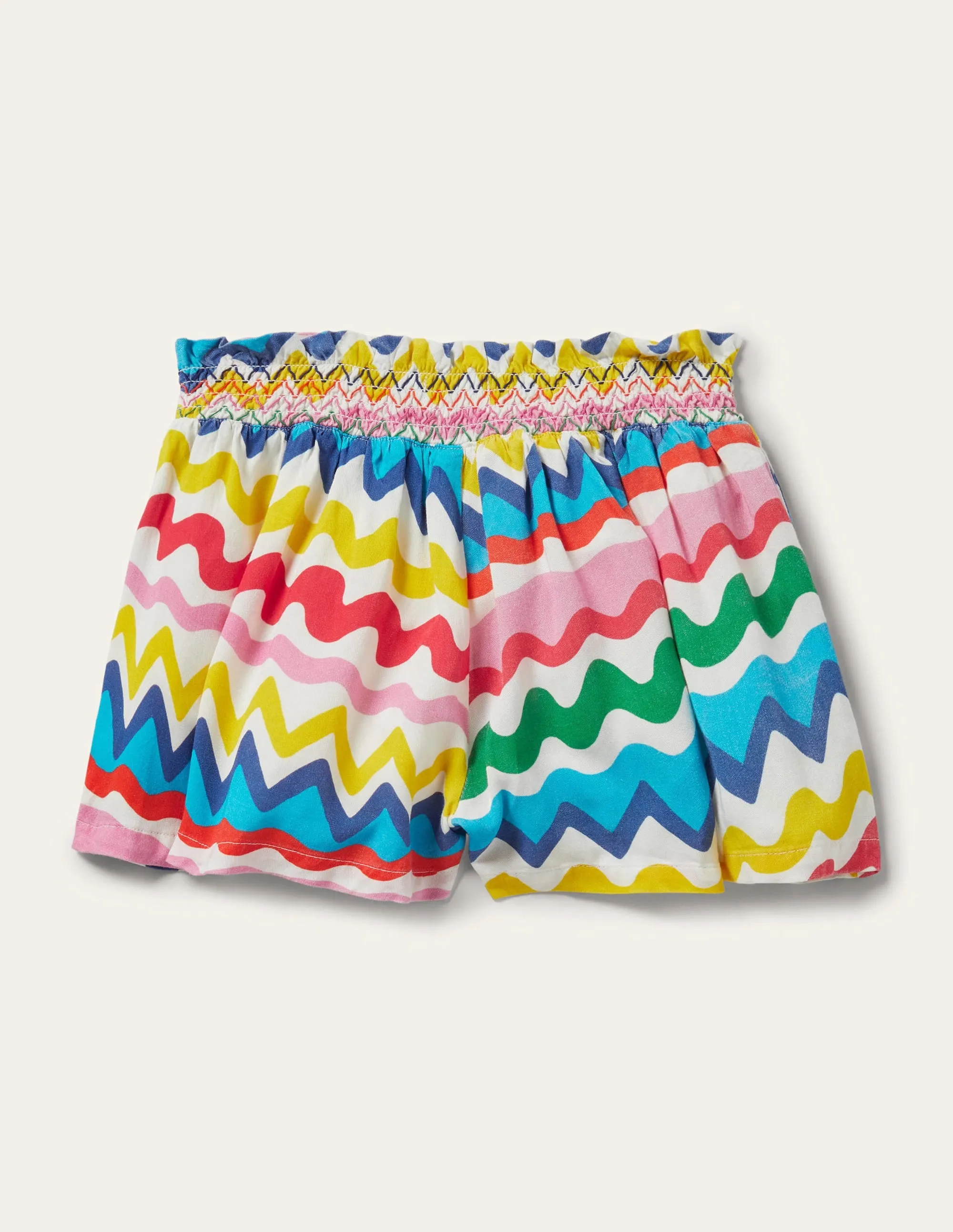 Shirred Waist Culottes-Multi Ric-rac