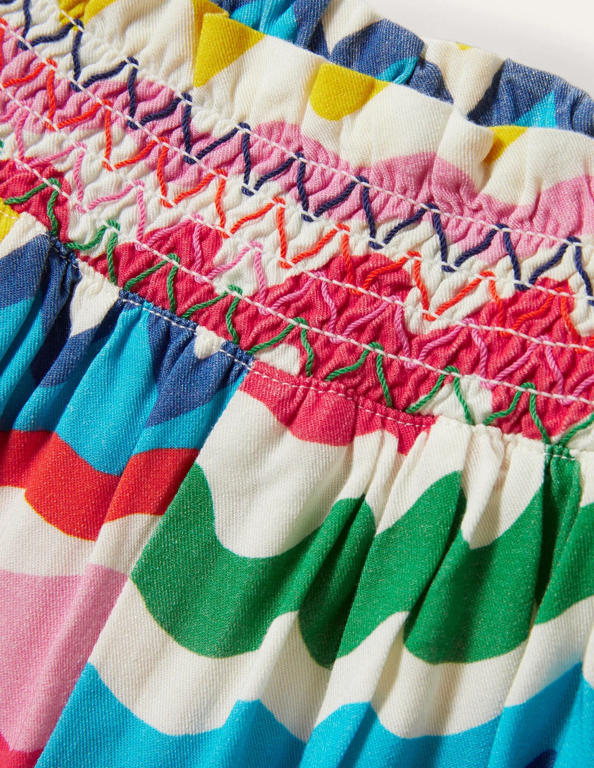Shirred Waist Culottes-Multi Ric-rac