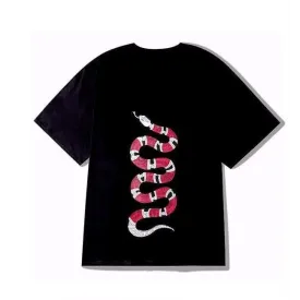 Snake Short-Sleeved T-Shirt Lovers - Premium Cotton Tee with Animal Print