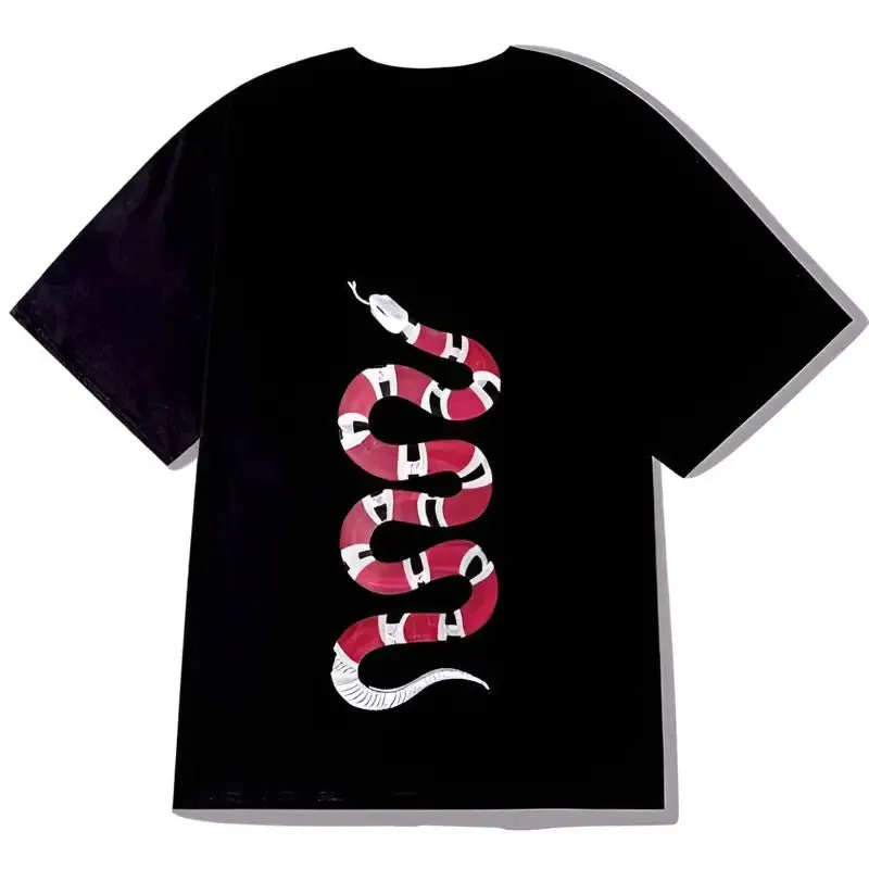 Snake Short-Sleeved T-Shirt Lovers - Premium Cotton Tee with Animal Print