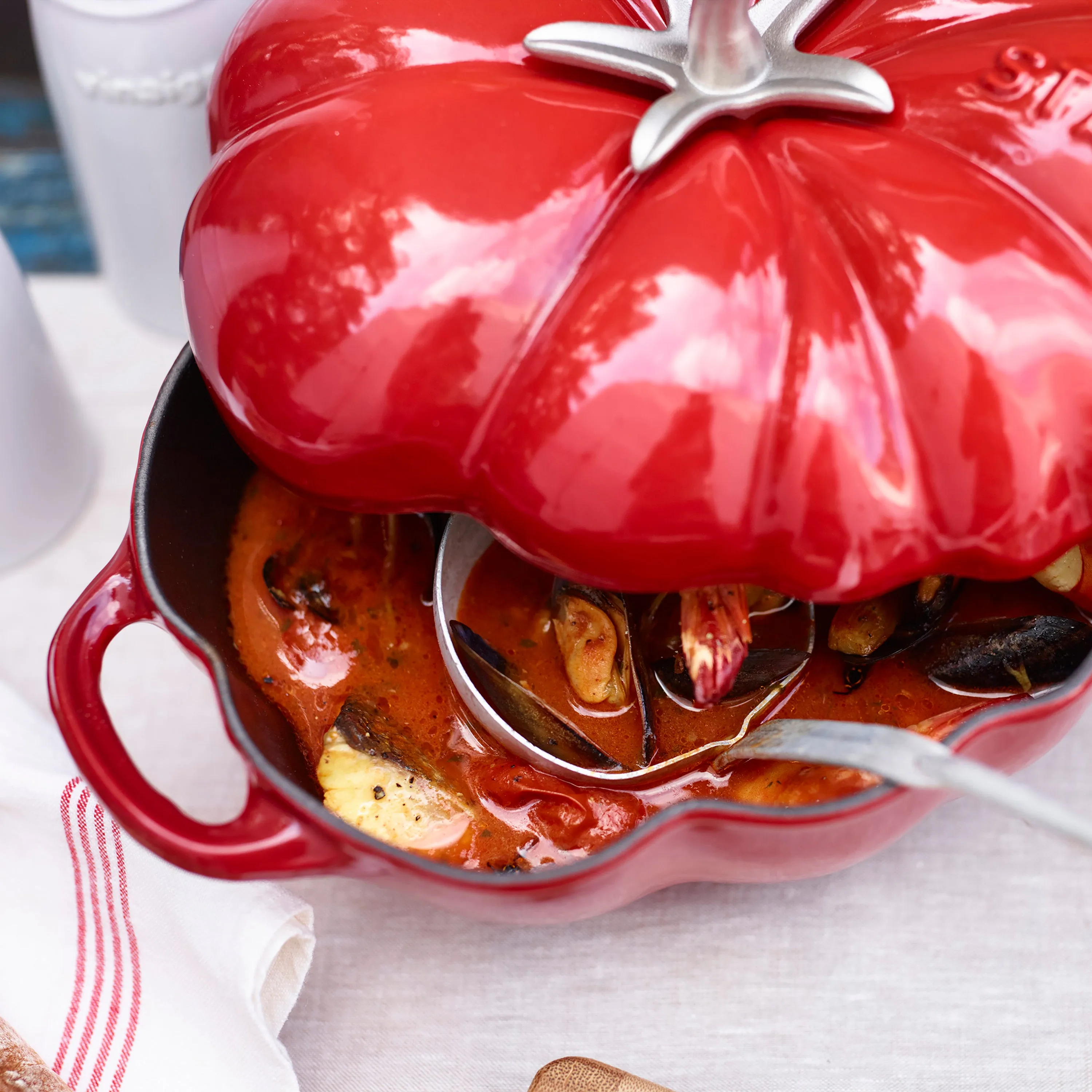 Staub 3-quart Cherry Red Cast Iron Tomato Cocotte