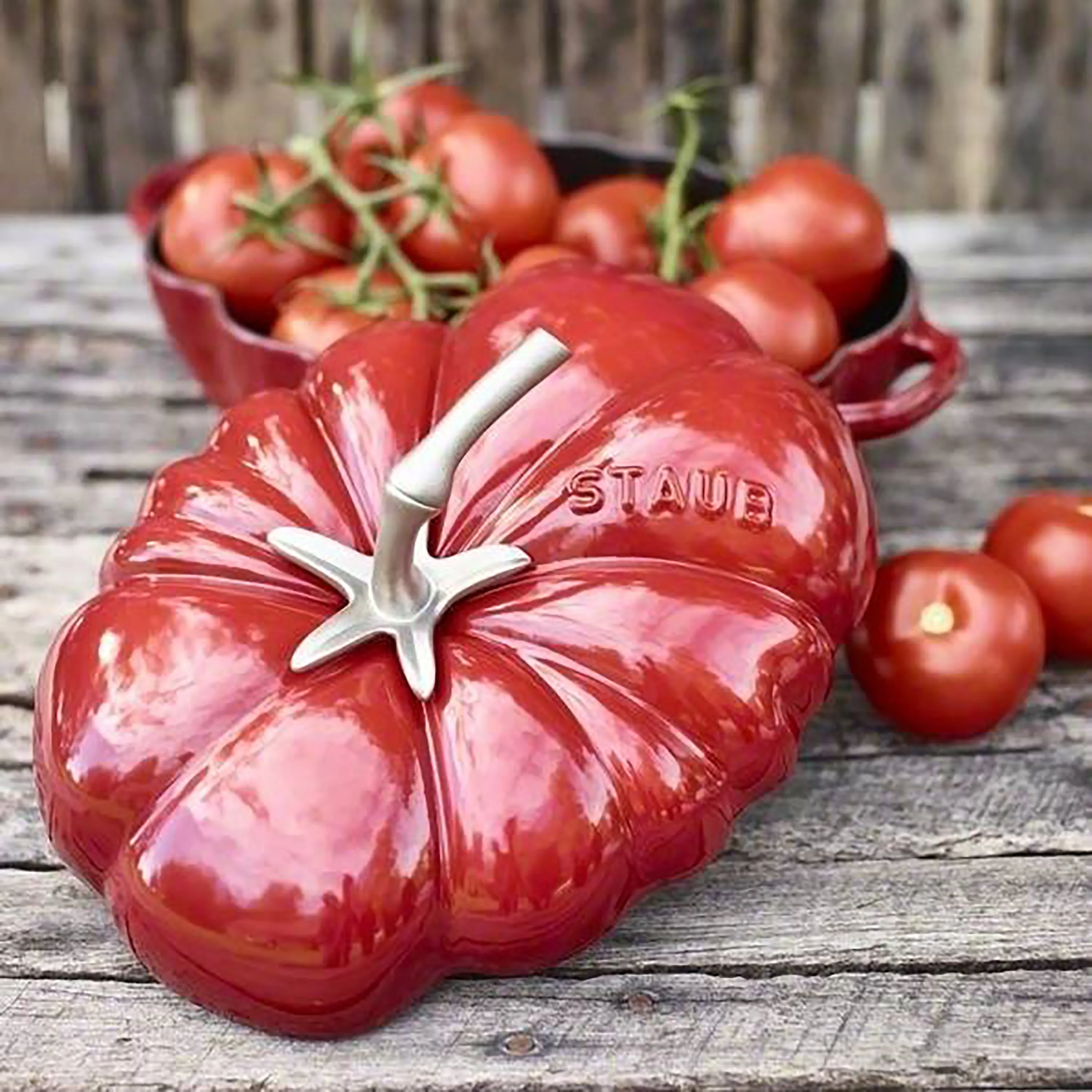 Staub 3-quart Cherry Red Cast Iron Tomato Cocotte