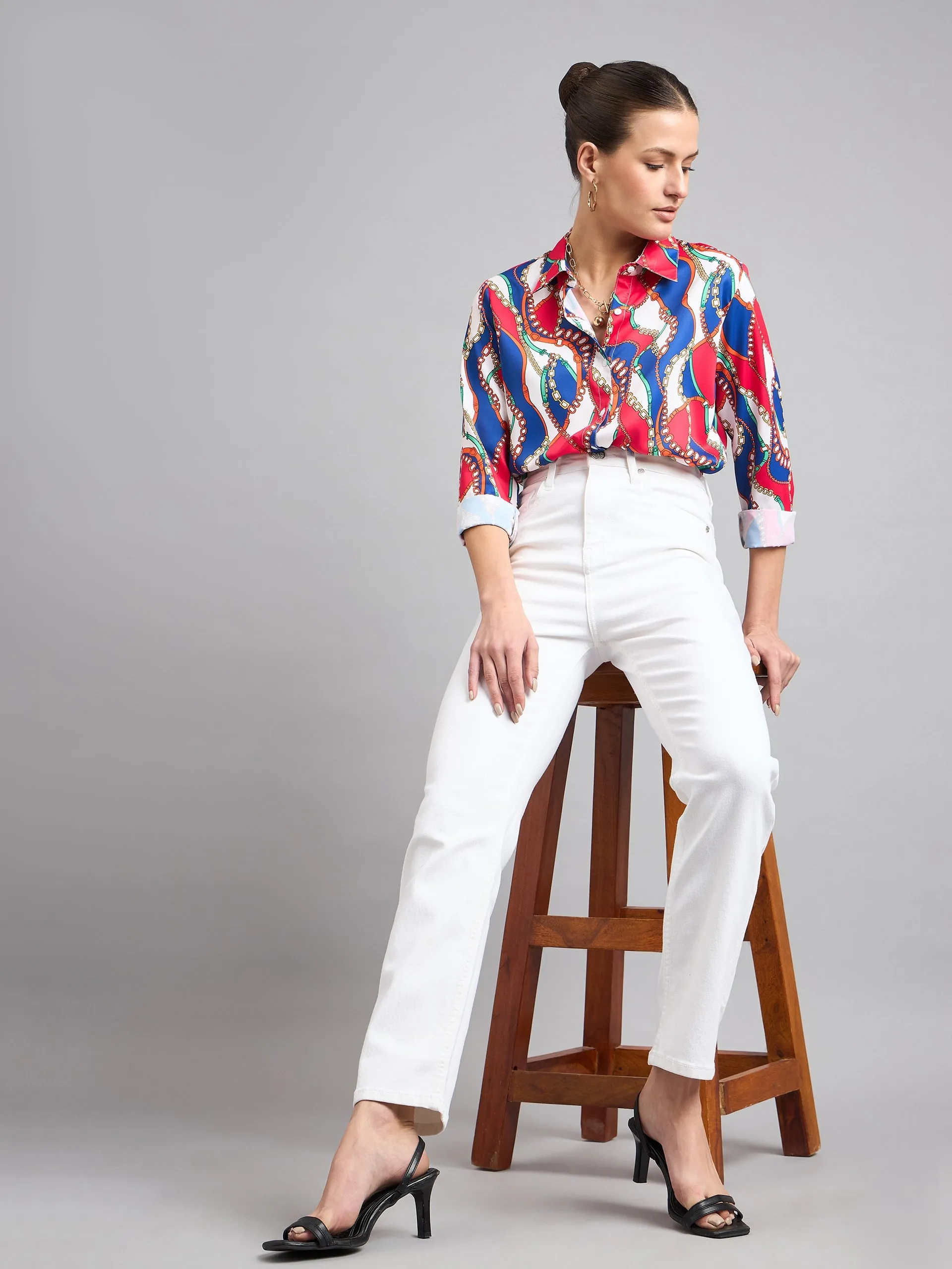 Style Quotient Women White Straight Fit High Rise Stretchable Jeans