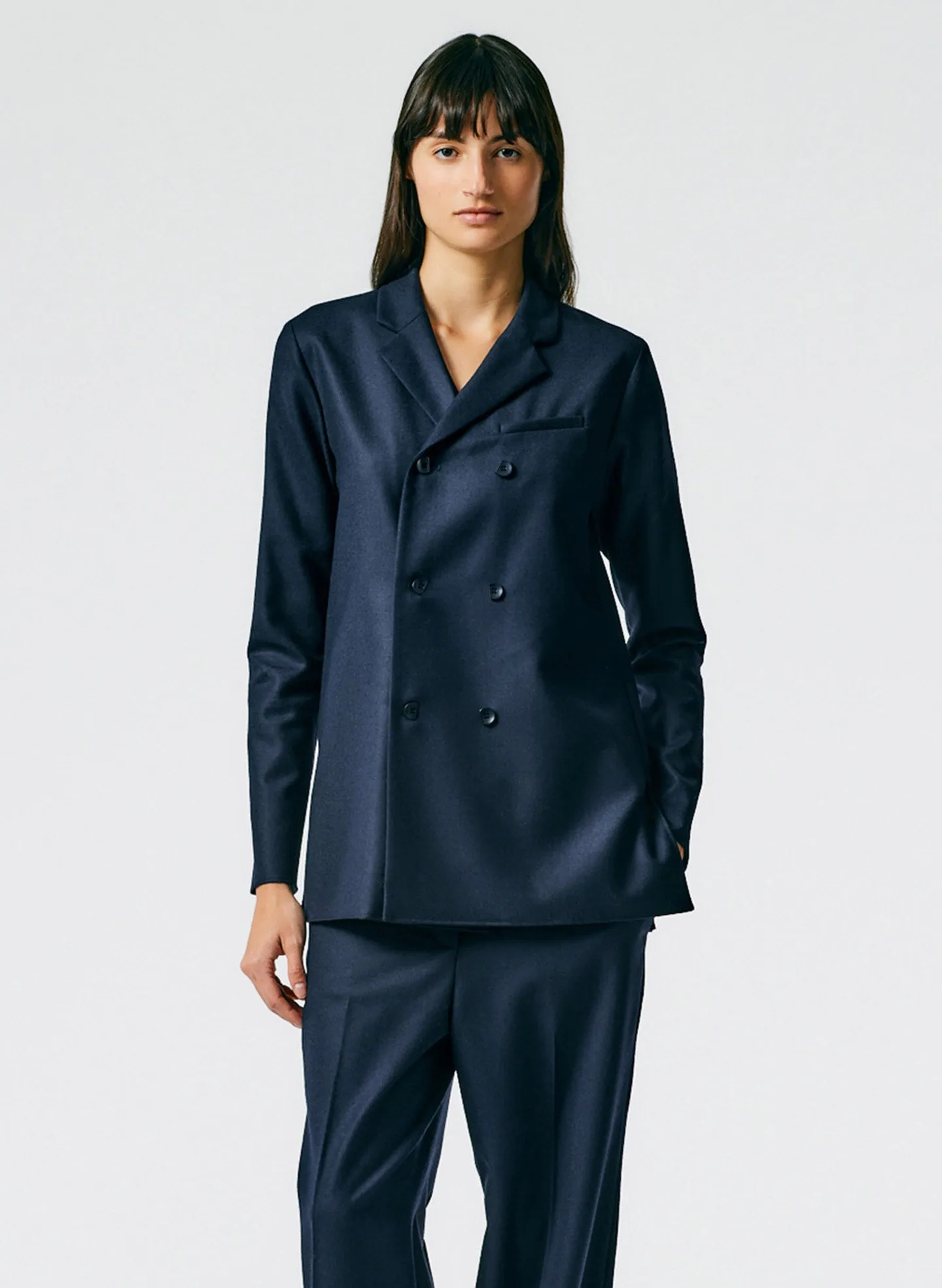 Superfine Wool Flannel Slim Shirt Jacket