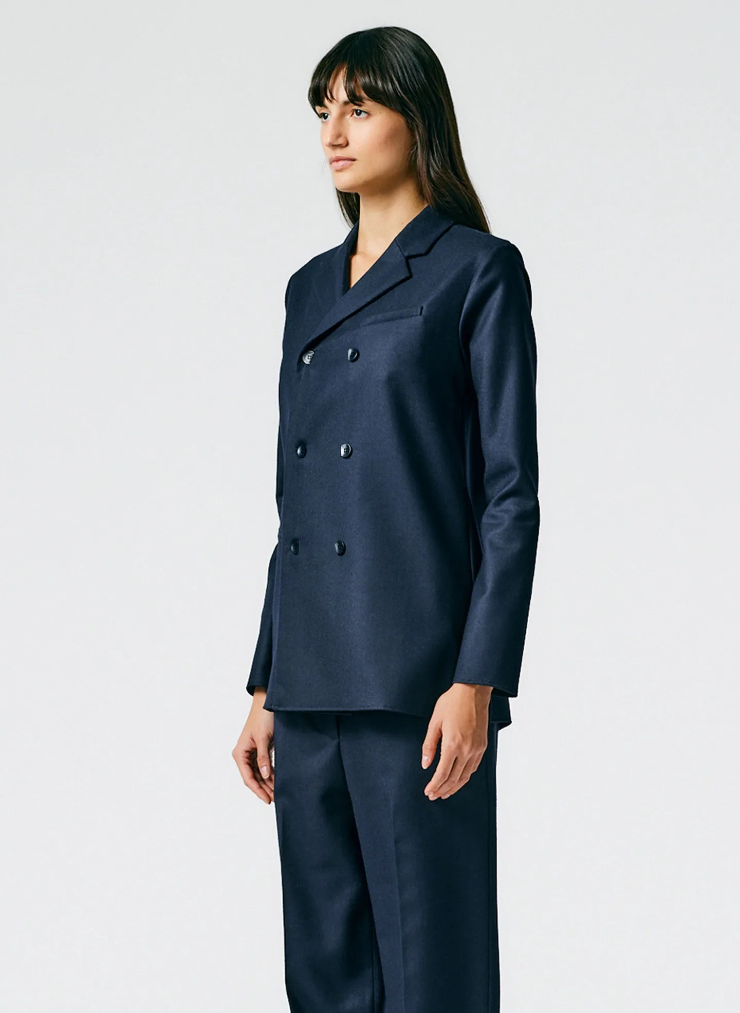 Superfine Wool Flannel Slim Shirt Jacket