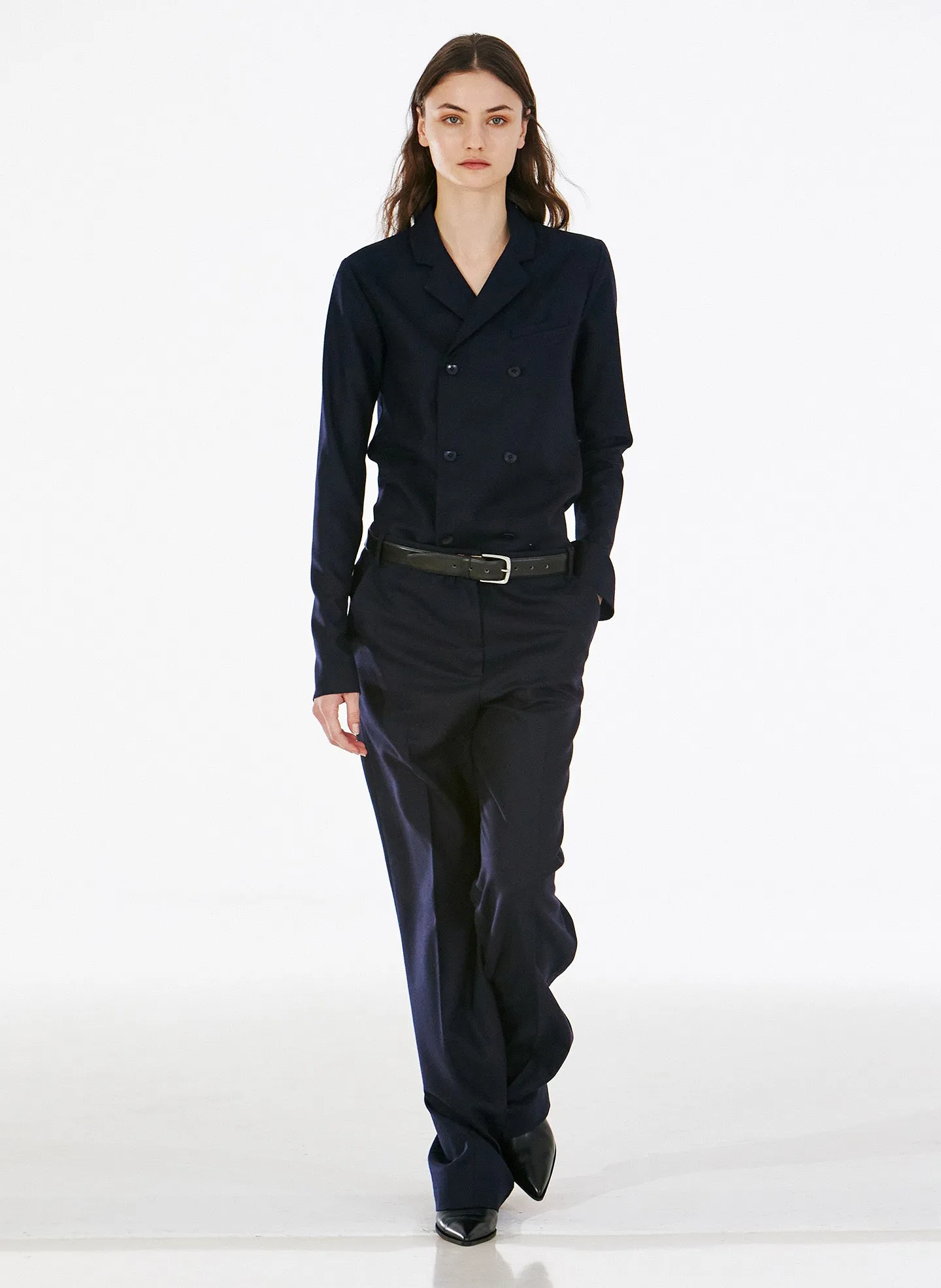 Superfine Wool Flannel Slim Shirt Jacket