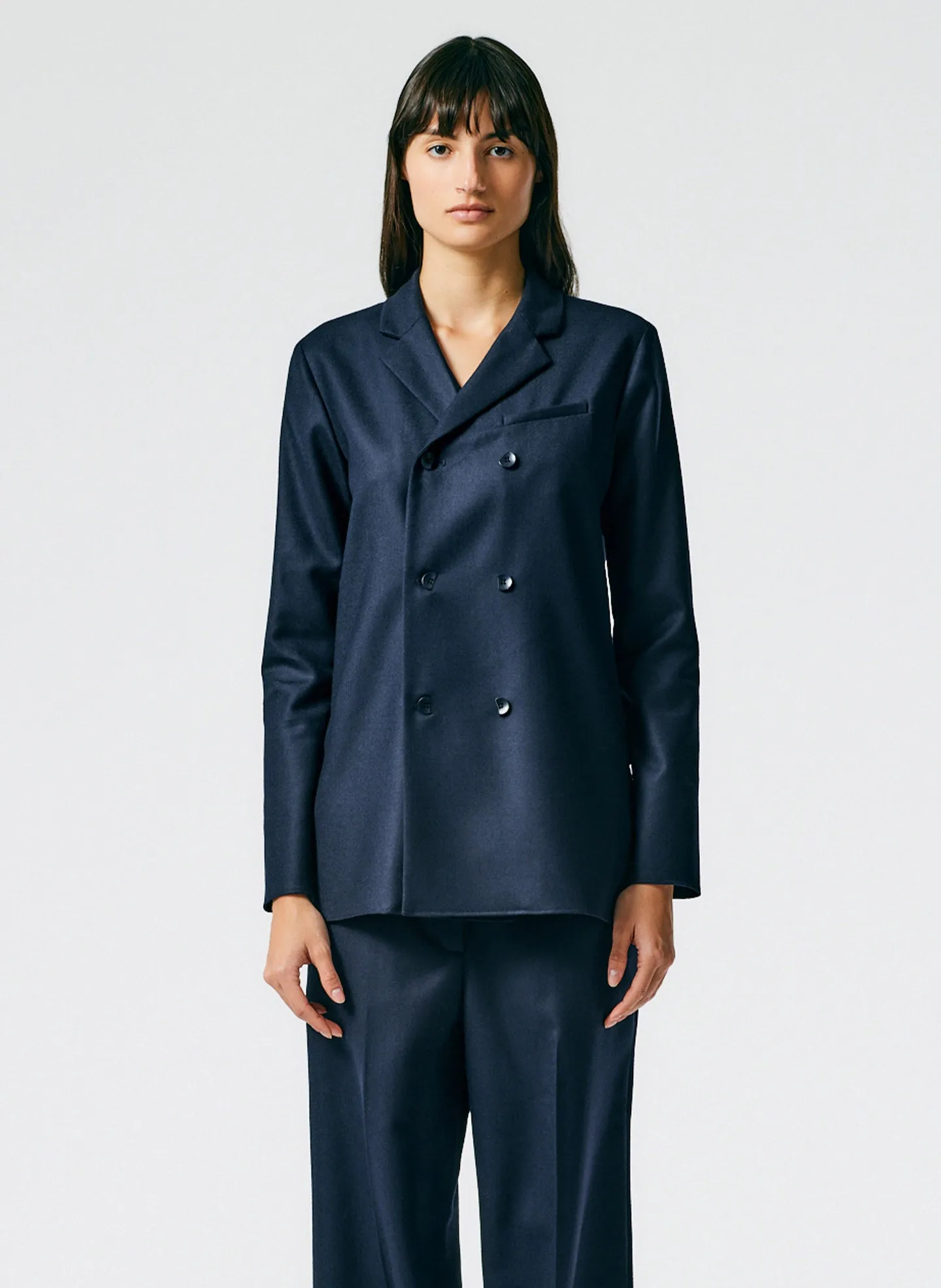 Superfine Wool Flannel Slim Shirt Jacket