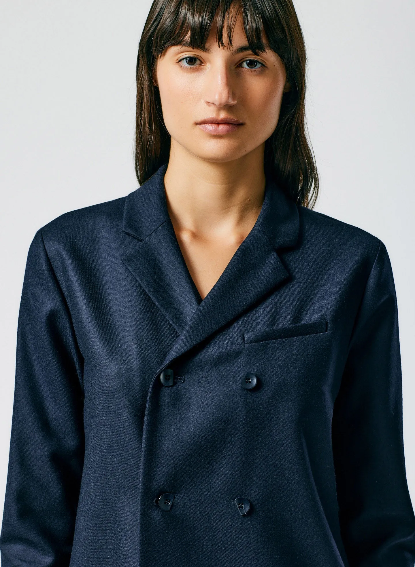 Superfine Wool Flannel Slim Shirt Jacket