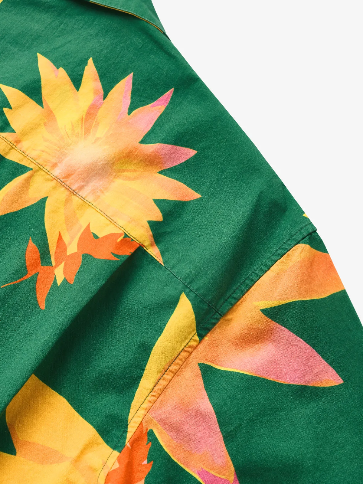 Tropical Floral & Bee Cotton Camp Shirt