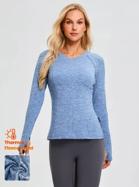 V-neck Long-sleeve Thermal Top for Women