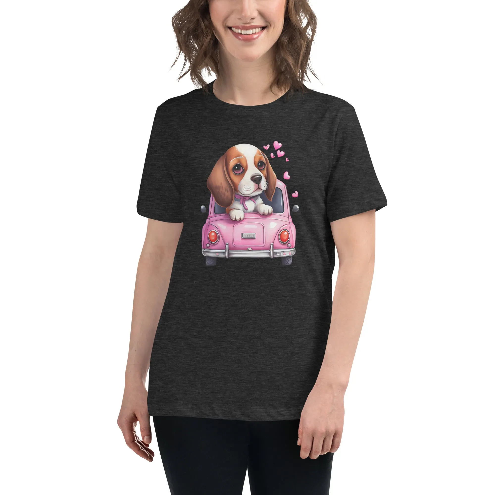 Women's Relaxed Soft & Smooth Premium Quality T-Shirt My Beagle Design by IOBI Original Apparel
