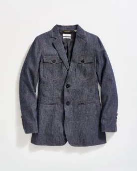 Wool Denim Blazer