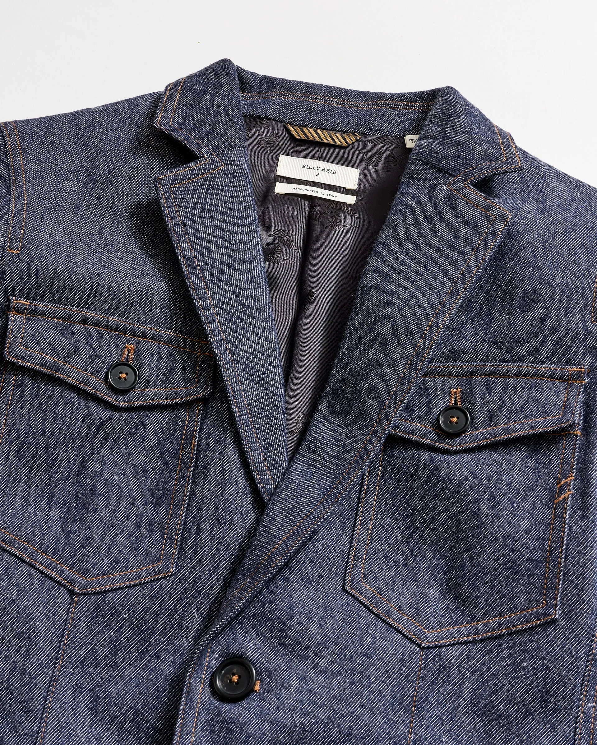 Wool Denim Blazer