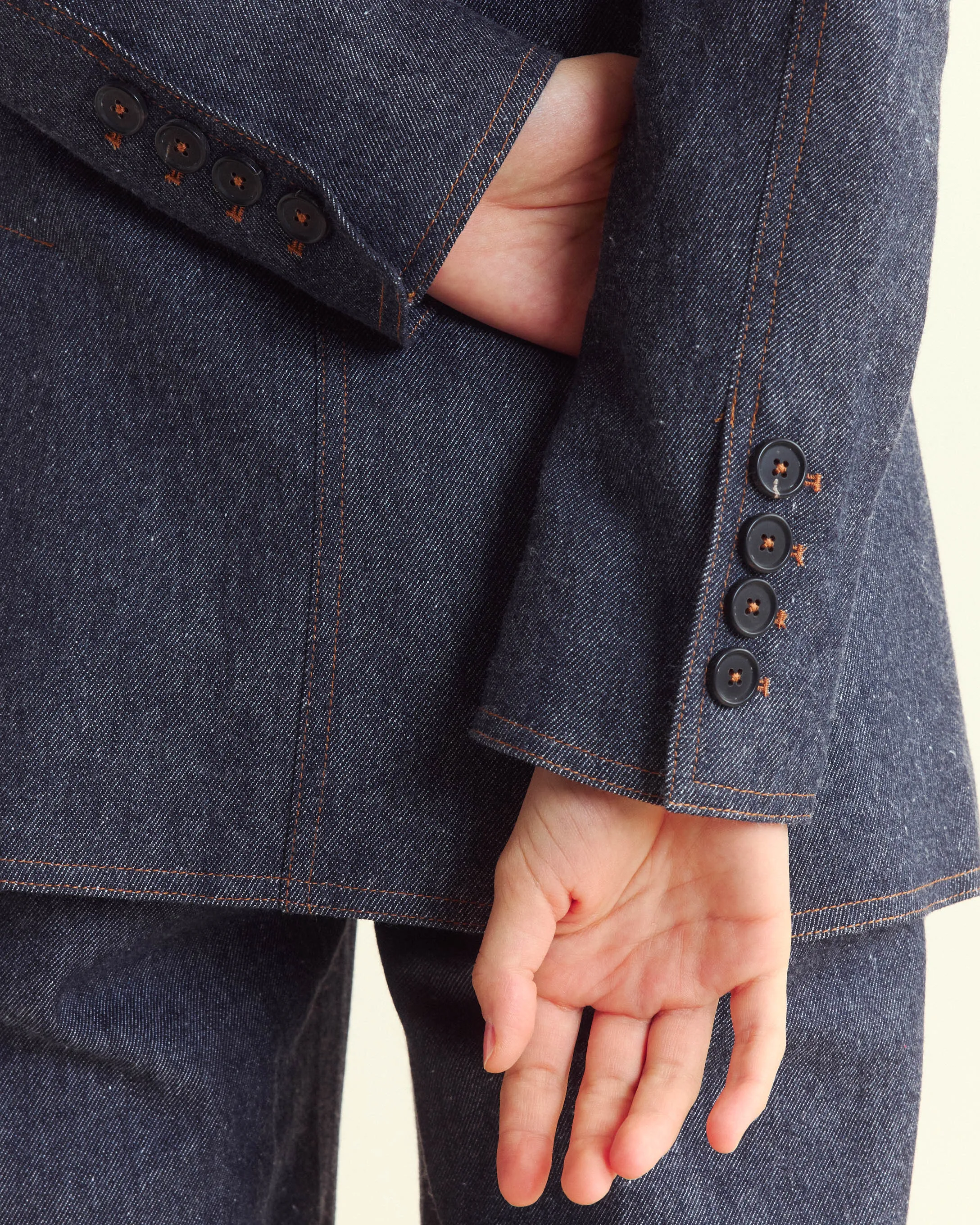 Wool Denim Blazer
