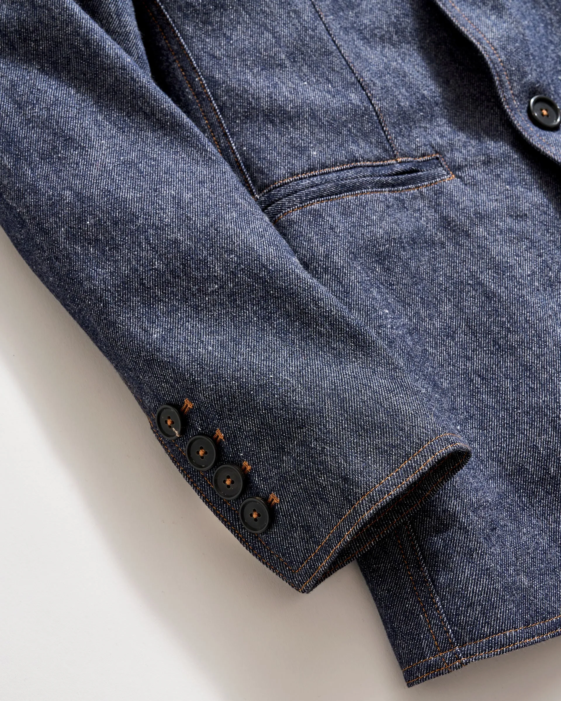 Wool Denim Blazer