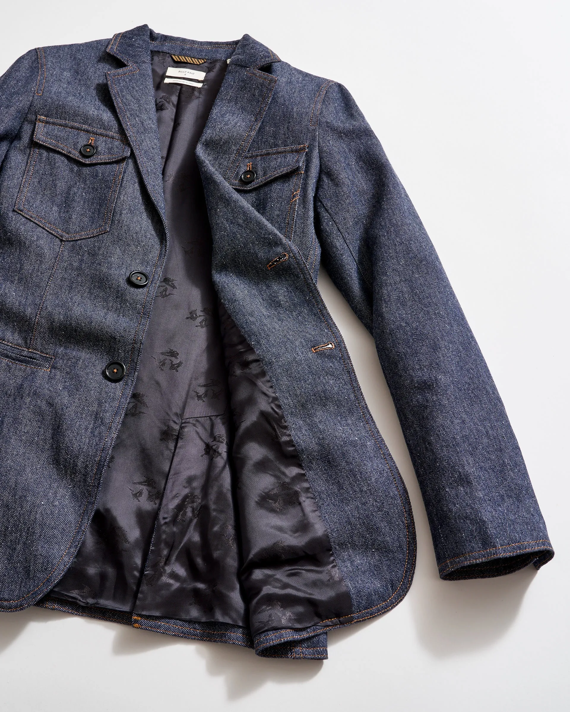 Wool Denim Blazer